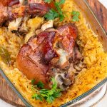 Golonka pieczona w piwie z kapustą zasmażaną (porcja 500g + kapusta)